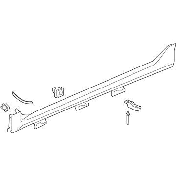 Honda 71850-TGG-A00ZA Garnish Assy., L. Side Sill *B593M* (BRILLIANT SPORTY BLUE METALLIC)