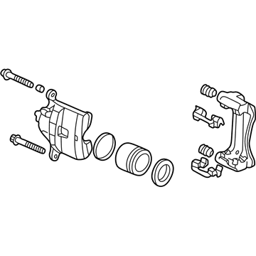 Honda 06453-S84-505RM Caliper Sub-Assembly, Left Front (Reman)