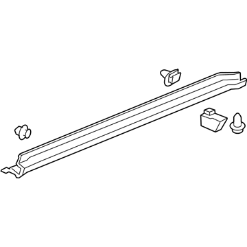 Acura 71800-STX-A00ZA Garnish Assembly, Passenger Side Sill (Bumper Dark Gray)