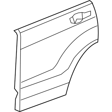 Honda 67651-SWA-305ZZ Skin Set, L. RR. Door