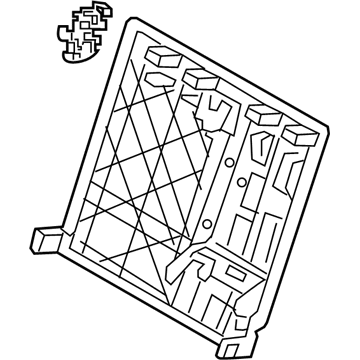 Hyundai 89410-G2300-T9Y Frame & Lock Assembly-Rear Seat Back