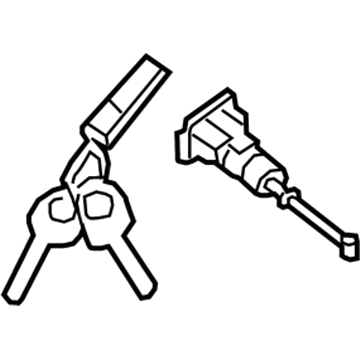 Hyundai 81970-H5A00 Door Key Sub Set, Left