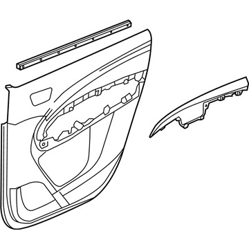 Acura 83751-TZ5-A61ZA Lining, Left Rear (Sandstorm)