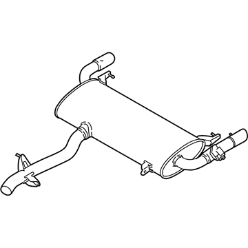 BMW 18-30-9-846-291 REAR MUFFLER WITH EXHAUST FL