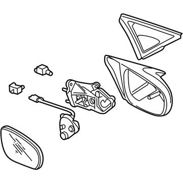 Honda 76250-S01-A15 Mirror Assembly, Driver Side Door (R.C.)