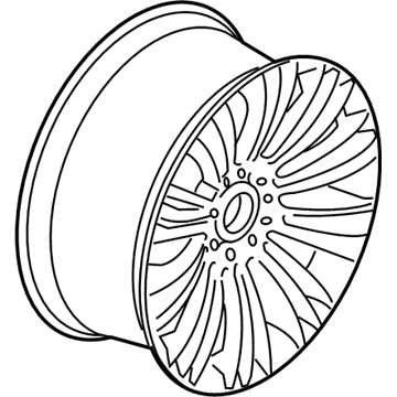 BMW 36-11-7-847-543 Disc Wheel, Light Alloy, Bright-Turned