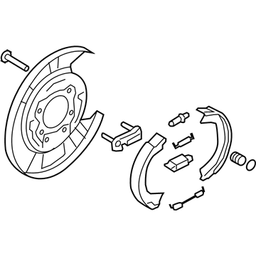 Kia 582703T500 Packing Rear Brake Assembly, Right