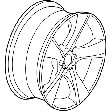 BMW 36-11-6-796-113 Star Spoke 311 Single Wheel/Silver Front