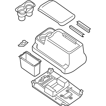 Nissan 96950-9GE0E Box Assy-Console, Center