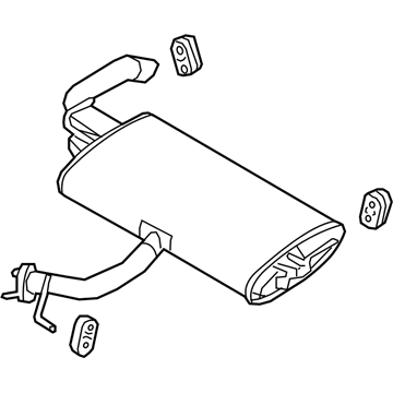 Kia 28710G5130 Rear Muffler Assembly