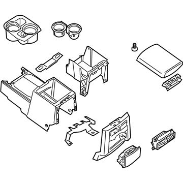 Nissan 96910-9CH8A Console Floor BRN