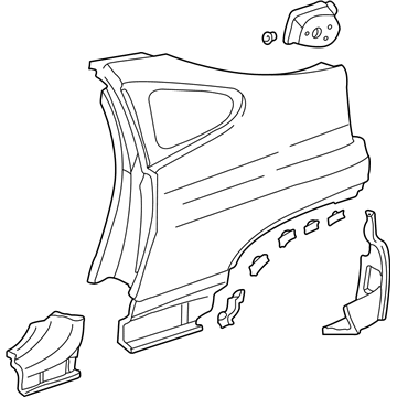 Honda 63300-S3Y-A90ZZ Panel, R. RR. Fender (DOT)