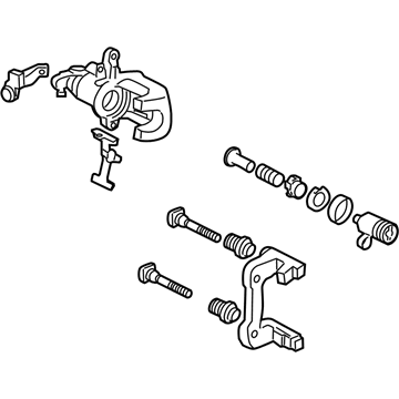 Acura 43019-TK4-A00 Caliper Sub-Assembly, Left Rear