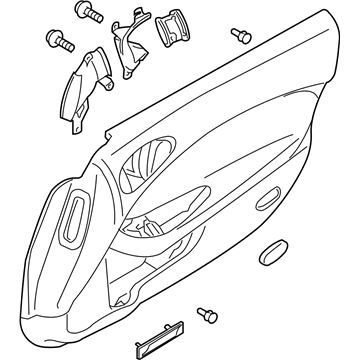 Nissan 80900-1EA2A FINISHER Assembly Front Door RH