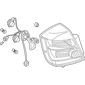 Nissan 26555-ZT50A Lamp Assembly-Rear Combination LH