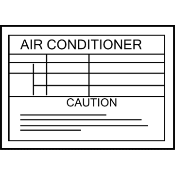 Nissan 27090-C988B Label-Caution, Air Conditioner