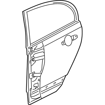 Honda 67550-SNA-A90ZZ Panel, L. RR. Door (DOT)