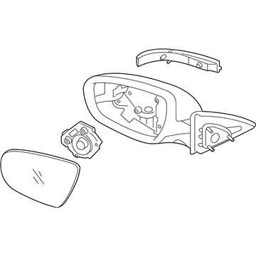 Kia 876102T620 Mirror Assembly-Rear View