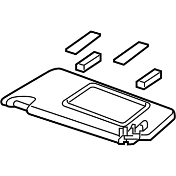 Acura 83230-TZ5-A02ZA Sunvisor Assembly, Passenger Side (Sandstorm) (Vanity Mirror)