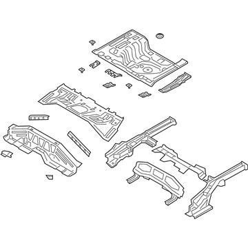 Hyundai 65500-K2100 Panel Complete-Rear Floor