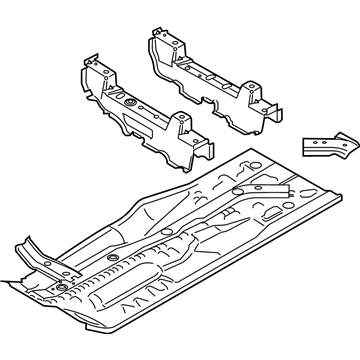 BMW 41-11-8-498-876 FLOORPAN, COMPLETE