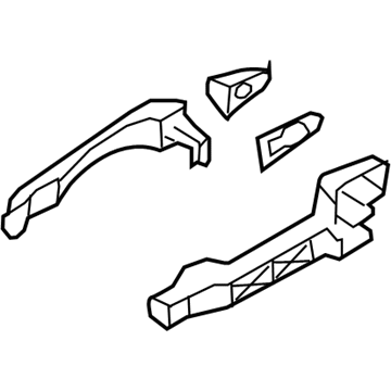 Kia 836603R010ABP Rear Door Outside Handle Assembly, Right