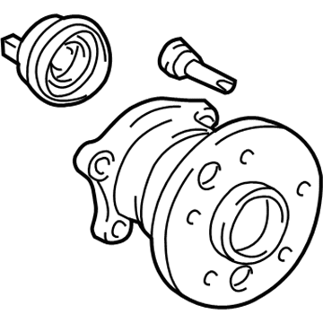 Lexus 42460-0E010 Rear Axle Hub & Bearing Assembly, Left