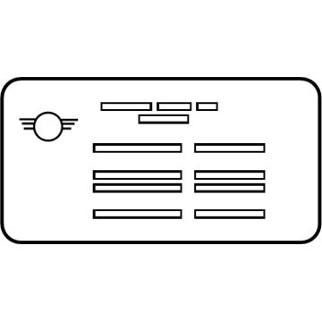 BMW 71-21-7-315-814 Label "Manufacture Identification"