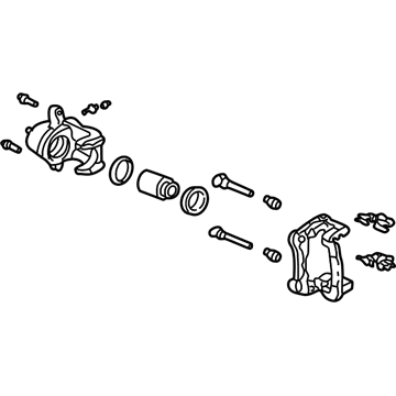 Honda 43019-S3V-A00RM Caliper Sub-Assembly, Left Rear (Reman)