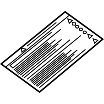 Nissan 990C0-JA80A Label-Caution, Battery