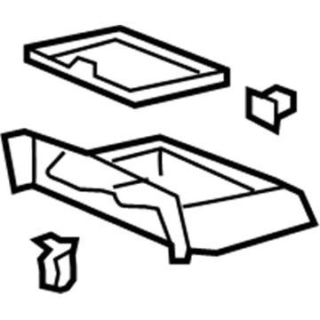 Honda 83450-SCV-A91ZA Tray Assy., Center Floor *NH167L* (GRAPHITE BLACK)