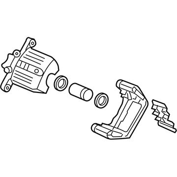 Acura 43019-SJA-010RM Caliper Sub-Assembly, Left Rear (Reman)