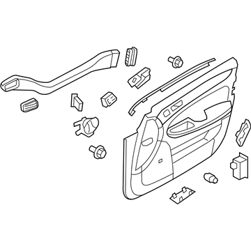 Hyundai 82302-3M020-A4 Panel Complete-Front Door Trim, RH