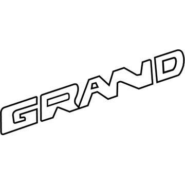 GM 22636908 Plate Asm-Rear Compartment Lid Name 'Grand' *White T