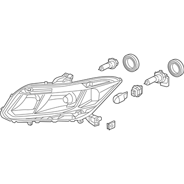 Honda 33100-TR0-A01 Headlight Assembly, Passenger Side