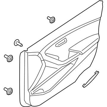 Hyundai 82308-A5100-RYD Panel Assembly-Front Door Trim, RH