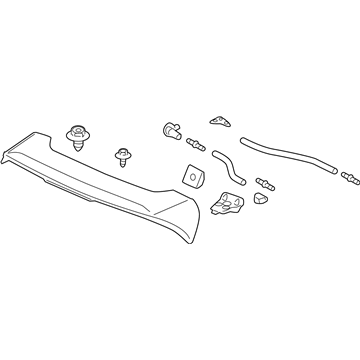 Acura 74900-TX4-A01ZB Garnish Assembly, Tailgate Spoiler (Basque Red Pearl Ii)