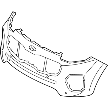 Kia 86510D9510 Front Bumper Upper Cover Assembly