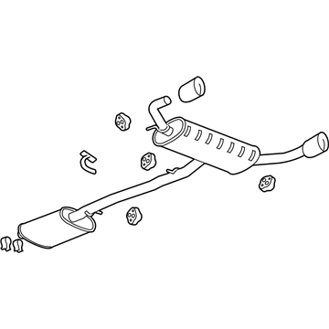 GM 25920445 Exhaust Muffler Assembly (W/ Exhaust Pipe & Tail Pipe)