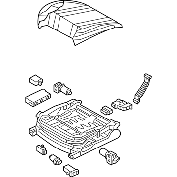 Hyundai 88100-B1150-PHR Cushion Assembly-Front Seat, Driver