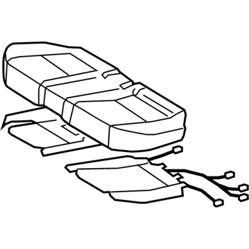 Lexus 71075-50810-A0 Rear Seat Back Cover (For Bench Type)