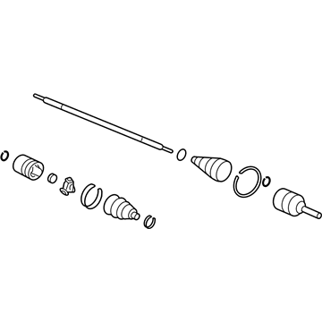 Honda 44306-SXS-A10 Driveshaft Assembly, Driver Side