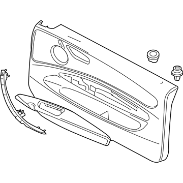 BMW 51-41-7-224-383 Door Lining Leather Left