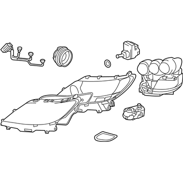 Lexus 81145-50580 Headlamp Unit With Gas, Right