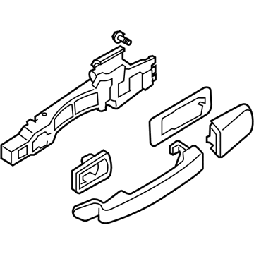 Nissan 82607-ZJ62A Rear Door Outside Handle Assembly Left