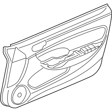 Honda 83553-SVA-A03ZA Base Assy., L. FR. Door *NH167L* (GRAPHITE BLACK)