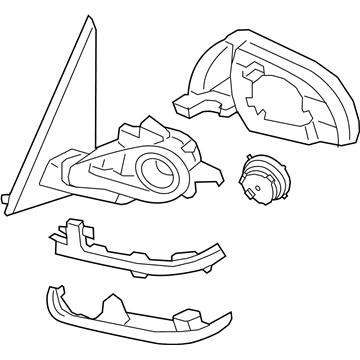 BMW 51-16-8-061-691 Exterior Mirror Without Glass, Heated, Left
