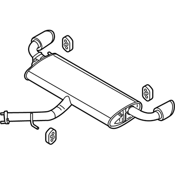 Hyundai 28710-G3310 Rear Muffler Assembly