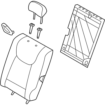 Hyundai 89300-3X310-PBK Back Assembly-RR Seat LH