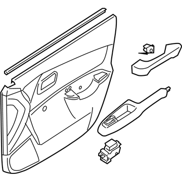 Hyundai 82302-1E060-AR Panel Complete-Front Door Trim, RH